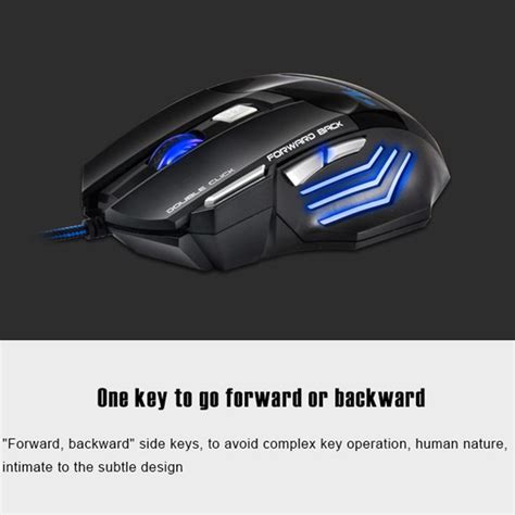 Usb Wired Red Dragon 7d Gaming Mouse 1 Key Forward Back Dark Knight