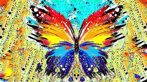 Wallpaper 3840x2160 Px Abstract Butterfly Paint Splatter 3840x2160