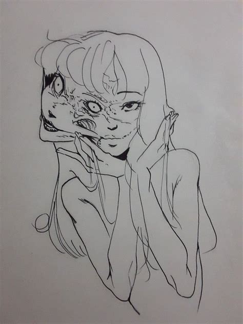 Two Faced Sketches Two Faces Junji Ito