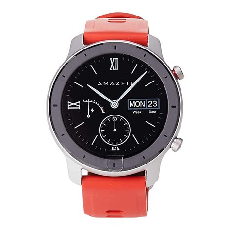 Amazfit Gtr Mm Coral Red Smartwatch With Amoled Display Atm Water Resistance