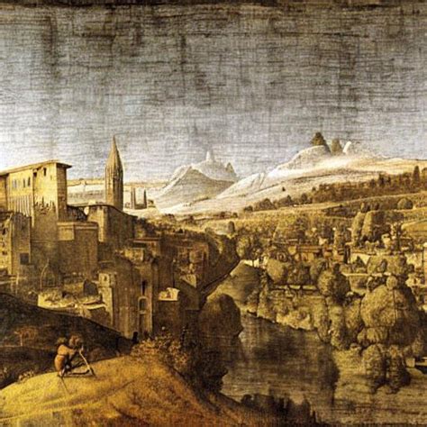 The Valley Of Arno In Leonardo Da Vincis Style Openart