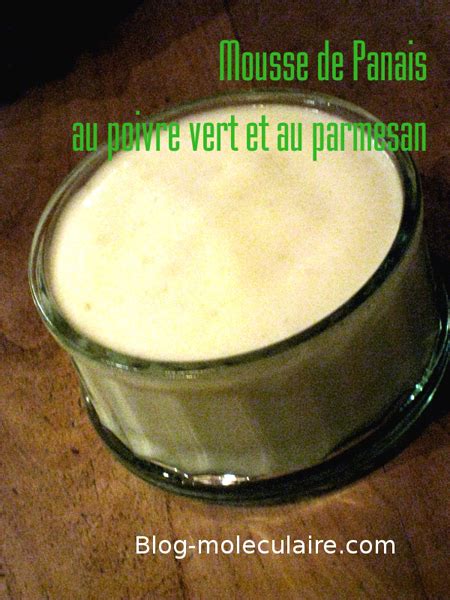 Recette De Mousse De Panais Au Poivre Vert Et Au Parmesan Au Siphon