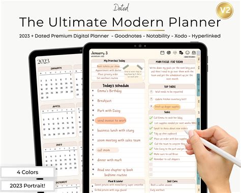 2024 2025 Boox Note Air Ultimate Planner Hyperlinked Digital Planner