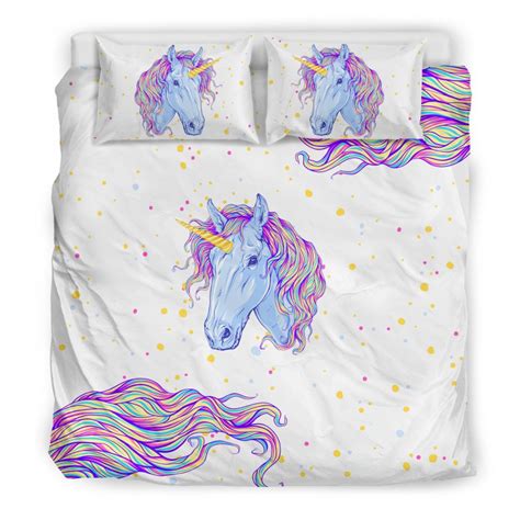 Rainbow Unicorn Duvet Cover Bedding Set Jorjune