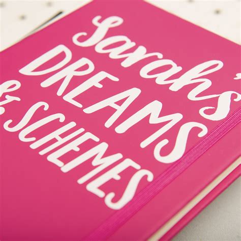 Personalised Dreams And Schemes Notebook