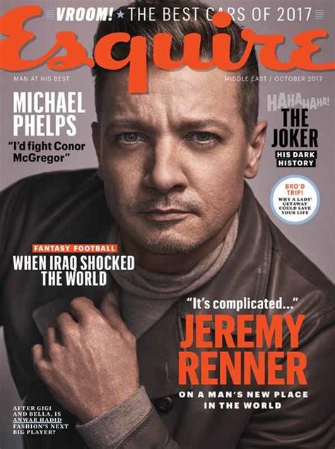 Jeremy Renner Esquire Middle East Cover 2017 Jeremy Renner Foto 40958281 Fanpop