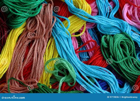 Colourful Threads Stock Photo Image Of Stitching Needcraft 9719836