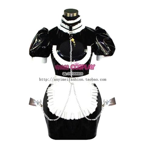 Buy Free Shipping Sexy Sissy Maid Pvc Dress Uniform