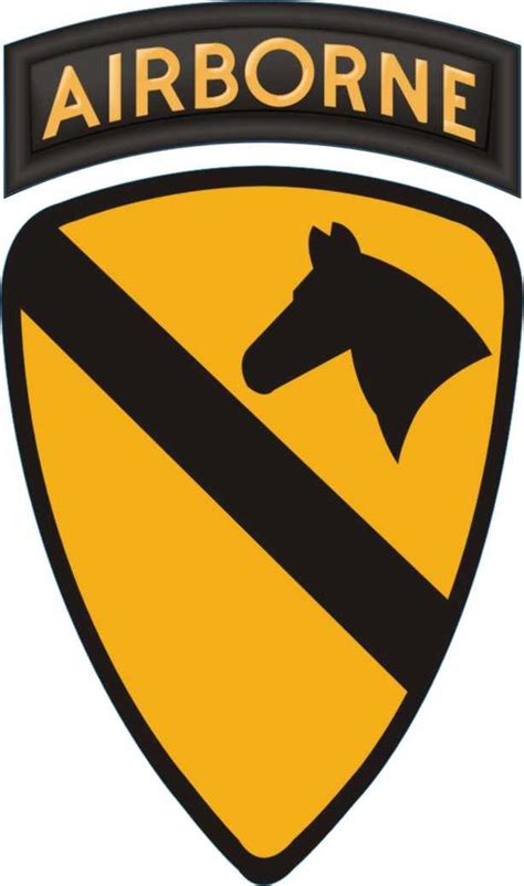 1st Cavalry Division Airborne Tab Vinyl Transfer Decal 1st Cavalry