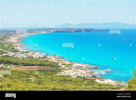 Formentera Island Top View Formentera Balearic Islands Spain Stock