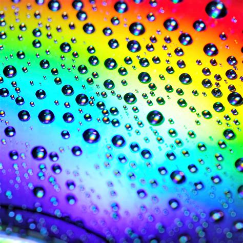 Water Droplets Wallpaper 4k Rainbow Macro