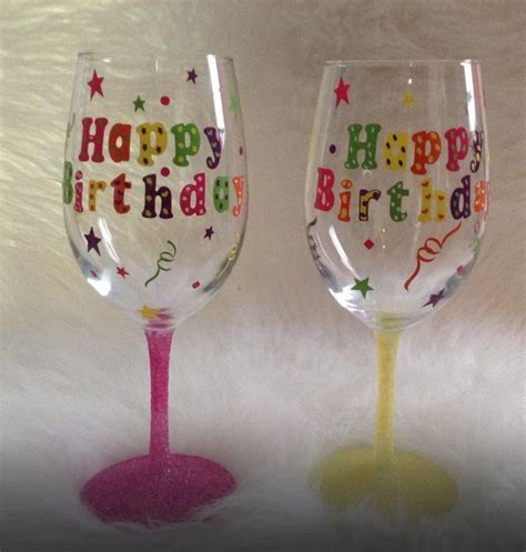 Happy Birthday Wine Glasses Happy Birthday Wine Glasses Happy Birthday Wine Birthday Wine