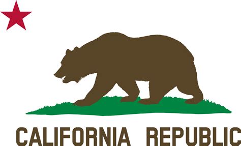 California Republic California Grizzly Bear Flag Of California State