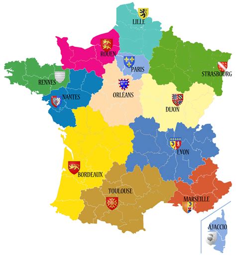 Nouvelles Régions De France • Voyages Cartes