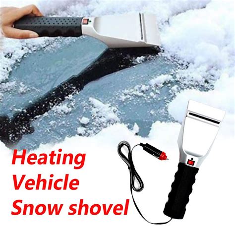 Buy 12v Car Heated Shovel Brushwinter Windshield Electric Scraper