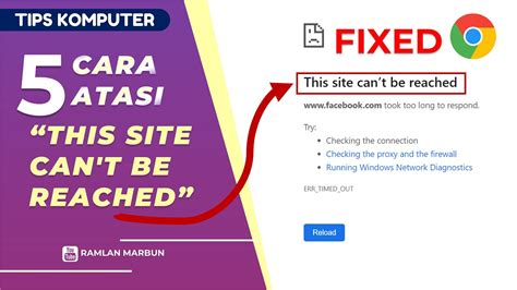 Cara Ampuh Mengatasi This Site Cant Be Reached Di Google Chrome Fixed YouTube