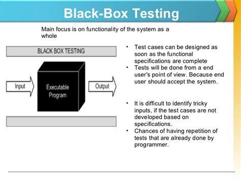 Black box testing techniques are applicable to most of the testing phases/types in the overall software development life cycle and is the primary method of we will talk about more complex examples, later in this article. Testing techniques