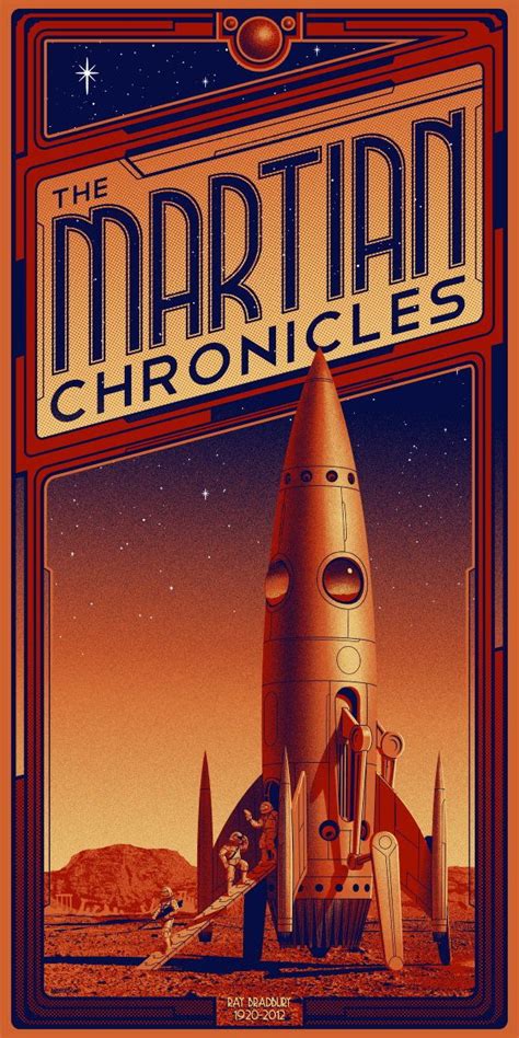 The Martian Chronicles By Ray Bradbury Cover Art Dieselpunk Heroic