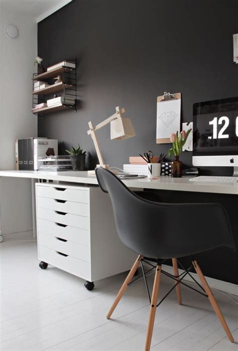Room Reveal Black And White Home Office Black And White Home Office
