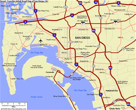 San Diego California On A Map World Map