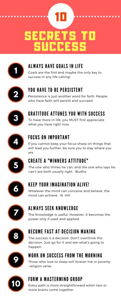 10 Secrets To Success In Life The Secrets Behind Most Successful