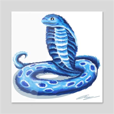 Fluffy Snake An Art Acrylic By Sasha Inprnt