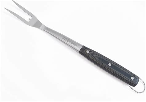 3 Embers Stainless Steel Bbq Fork With Pakkawood Handle
