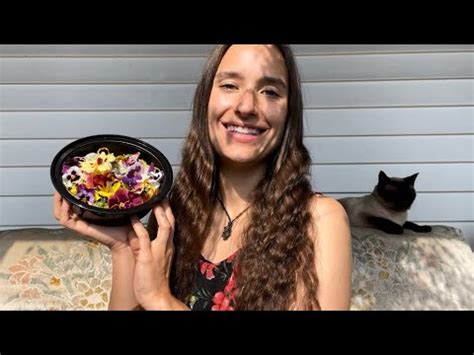 Asmr Eating Flowers With Up Close Mouth Sounds And Kisses Personal