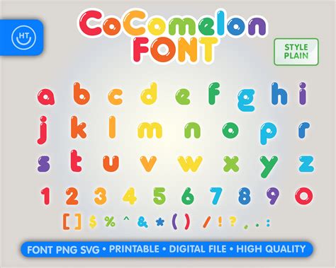 Cocomelon Font Alphabet Png Cocomelon Svg Cocomelon Etsy