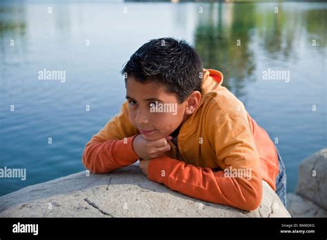 10 12 Year Years Old Hispanic American Boy Outside Contemplating Life