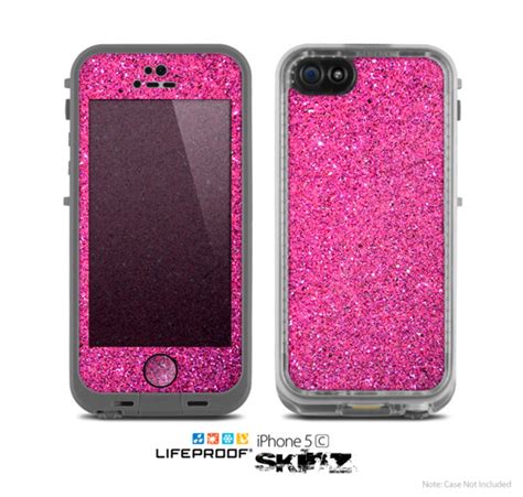 the pink sparkly glitter ultra metallic skin for the apple iphone 5c lifeproof case ipod 5 cases