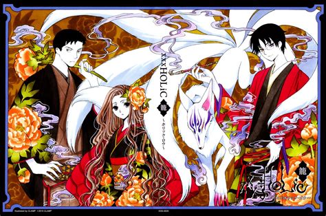 tags clamp xxxholic watanuki kimihiro doumeki shizuka tsuyuri kohane official art tsubasa