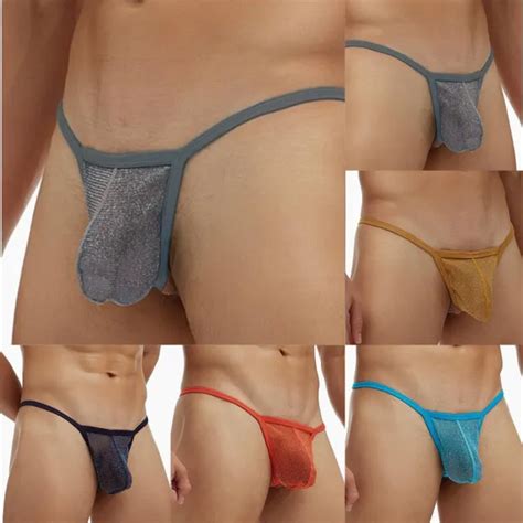NEW MENS LOW RISE Bulge Pouch Thong T Back G String Bikini Underwear Underpants PicClick