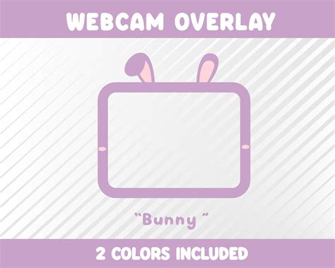 Cute Bunny Webcam Overlay For Twitch Or Facebook Streaming Etsy Uk
