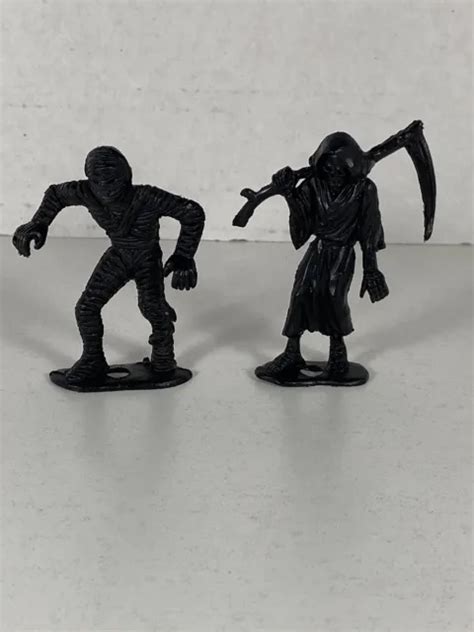 Vintage Rare 1960s Mpc Horror Monster Toy Figure Lot Of 2 Grim Reaper