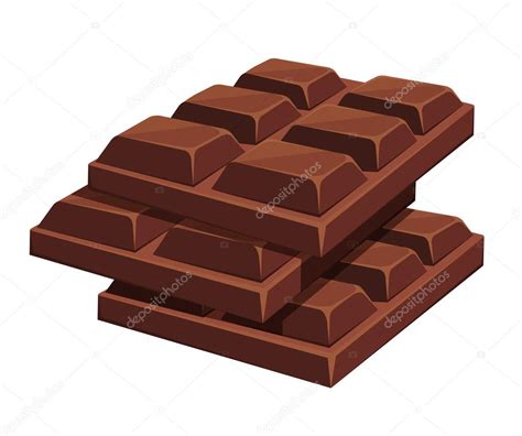 Chocolate Ilustración Bar Amargo Nutritivo Imagen Vectorial De