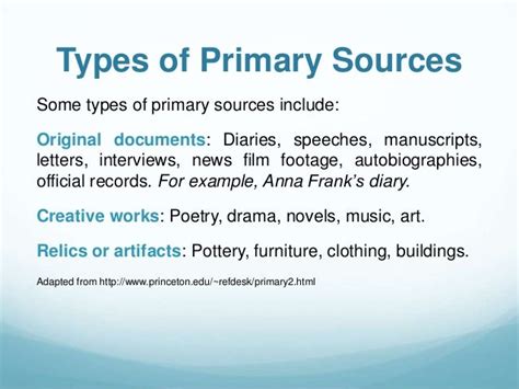 Choosing Primary Sources