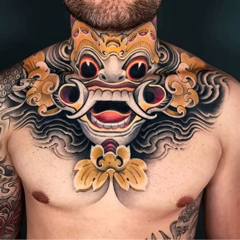 Japanese Inspiration Inkstinct Full Neck Tattoos Neck Tattoo For Guys Stomach Tattoos Body