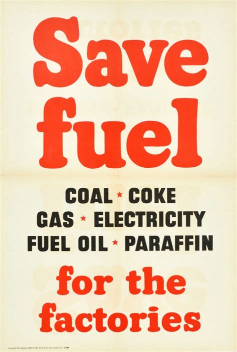 Original Vintage Posters Propaganda Posters Save Fuel For The