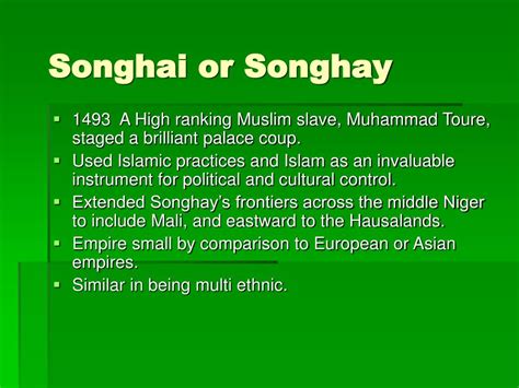 Ppt Character Of African Empires Songhay Powerpoint Presentation