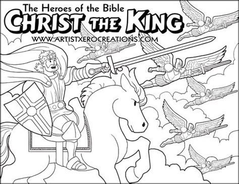The Heroes of the Bible Coloring Pages: Christ the King | Bible coloring pages, Bible coloring