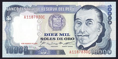 This return was a slight decline from the 0.99% dividend yield in 2016. Peru 10000 Soles de Oro banknote 1979 Inca Garcilaso de la ...