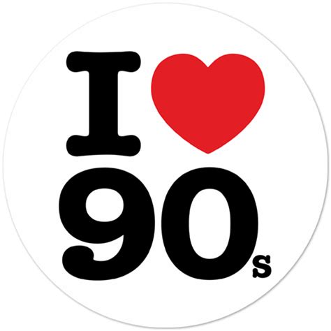 Autocollant I love 90s | WebStickersMuraux.com