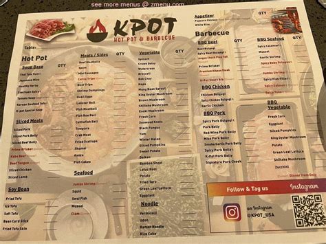 Menu At Kpot Korean Bbq And Hot Pot East Brunswick 300 Nj 18