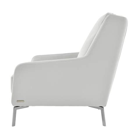 Puella White Leather Accent Chair El Dorado Furniture