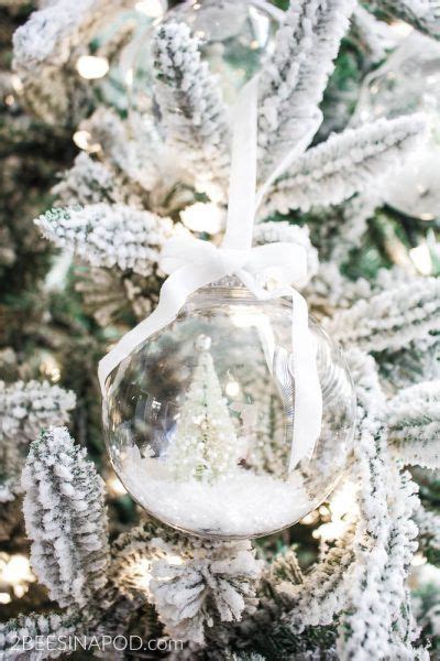 Diy Bottlebrush Christmas Tree Snow Globe Ornaments 2 Bees In A Pod