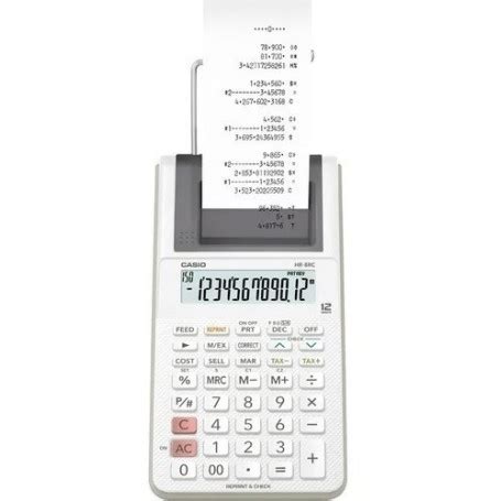 Calculadora Miniprint Casio Hr Rc We Digitos Con Rollo Papel