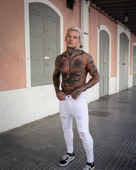 Kyle Beaumont Inked Male Model Hot Tattoos Blonde Hypebeast