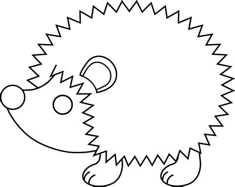 Hedgehog Clipart Black And White Clipart Best