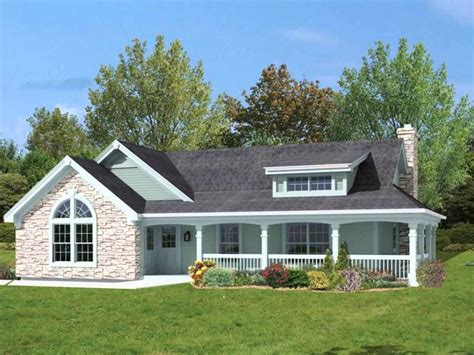 Advantages Of One Story House Plans With Wrap Around Porch House Plans